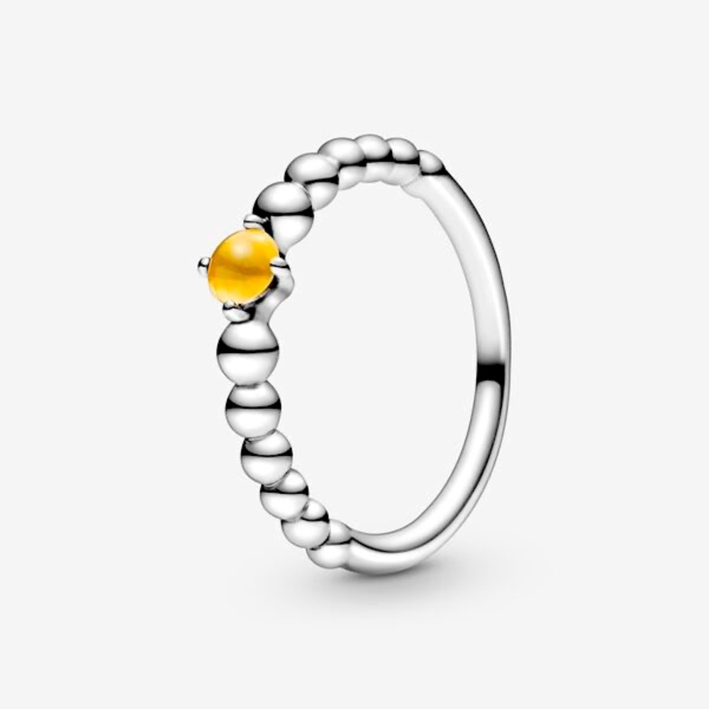 💛 November Honey Beaded Ring 💍